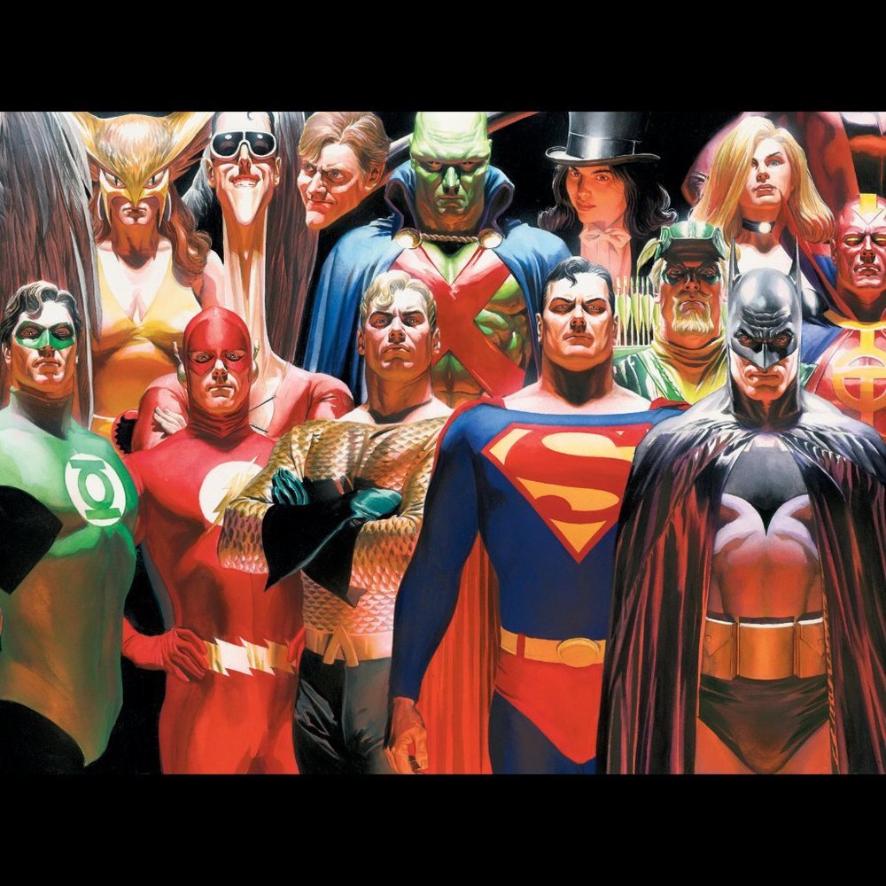 Alex Ross Justice League silk canvas Fabric Poster (36" x 24")
